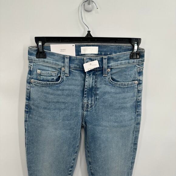 7 FOR ALL MANKIND NWT The Super Skinny Denim Jean in Santana // 00 - Picture 6 of 13